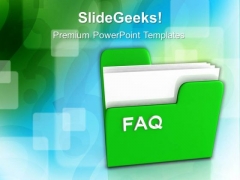 Computer Folder With Faq Internet PowerPoint Templates And PowerPoint Themes 0912