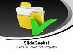 Computer Folder With Tick Mark Business PowerPoint Templates And PowerPoint Themes 1012 Computer Folder With Tick Mark Business PowerPoint Templates And PowerPoint Themes 1012