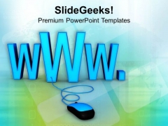 Computer Mouse Connected To Www Sign PowerPoint Templates Ppt Backgrounds For Slides 0213 Computer Mouse Connected To Www Sign PowerPoint Templates Ppt Backgrounds For Slides 0213