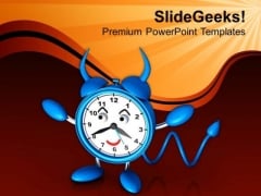 Concept Of Deadline With Evel Alarm Clock PowerPoint Templates Ppt Backgrounds For Slides 0413 Concept Of Deadline With Evel Alarm Clock PowerPoint Templates Ppt Backgrounds For Slides 0413