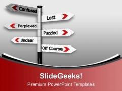 Confused Lost Signpost PowerPoint Templates Ppt Background For Slides 1112 Confused Lost Signpost PowerPoint Templates Ppt Background For Slides 1112