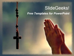 Christian Jesus Cross PowerPoint Template Christian Jesus Cross PowerPoint Template