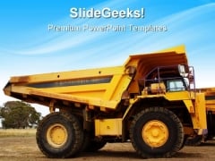 Dump Truck Travel PowerPoint Themes And PowerPoint Slides 0411