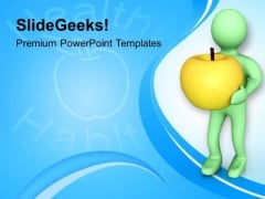 Each Apple Contain Multiple Vitamin PowerPoint Templates Ppt Backgrounds For Slides 0813 Each Apple Contain Multiple Vitamin PowerPoint Templates Ppt Backgrounds For Slides 0813