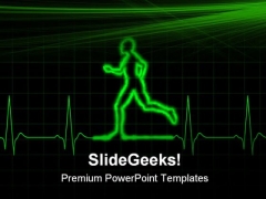 Ecg Runner Health PowerPoint Templates And PowerPoint Backgrounds 0611