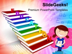 Education On Books As Staircase Future PowerPoint Templates And PowerPoint Themes 1012 Education On Books As Staircase Future PowerPoint Templates And PowerPoint Themes 1012