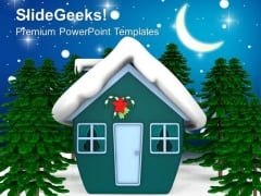 Enchanted Christmas House With Snow Holidays PowerPoint Templates Ppt Backgrounds For Slides 1212 Enchanted Christmas House With Snow Holidays PowerPoint Templates Ppt Backgrounds For Slides 1212