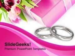 Engagement And Wedding Rings With Gift PowerPoint Templates Ppt Backgrounds For Slides 0313 Engagement And Wedding Rings With Gift PowerPoint Templates Ppt Backgrounds For Slides 0313