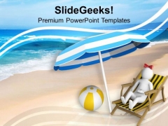 Enjoy The Holiday At Beach PowerPoint Templates Ppt Backgrounds For Slides 0813 Enjoy The Holiday At Beach PowerPoint Templates Ppt Backgrounds For Slides 0813