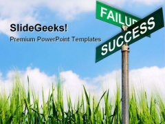 Failure And Success Business PowerPoint Themes And PowerPoint Slides 0811