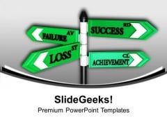 Failure Loss Success Achievement Signboard PowerPoint Templates Ppt Backgrounds For Slides 0213 Failure Loss Success Achievement Signboard PowerPoint Templates Ppt Backgrounds For Slides 0213