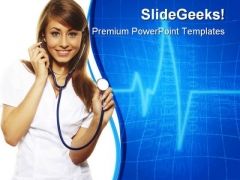 Female Doctor Medical PowerPoint Templates And PowerPoint Backgrounds 0511