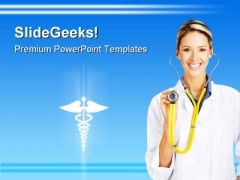 Female Doctor Medical PowerPoint Templates And PowerPoint Backgrounds 0811