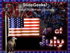 Flag With July 4th Festival PowerPoint Templates And PowerPoint Themes 0612 Flag With July 4th Festival PowerPoint Templates And PowerPoint Themes 0612