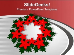 Flower Wreath For Showing Gratitude PowerPoint Templates Ppt Backgrounds For Slides 0513 Flower Wreath For Showing Gratitude PowerPoint Templates Ppt Backgrounds For Slides 0513