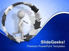 Follow The Unidirectional Way Of Business PowerPoint Templates Ppt Backgrounds For Slides 0613