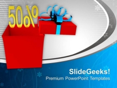 Get The Gift Of 50 Percent Off PowerPoint Templates Ppt Backgrounds For Slides 0513
