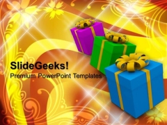 Gifts With Different Wrappings Lifestyle PowerPoint Templates And PowerPoint Themes 1012 Gifts With Different Wrappings Lifestyle PowerPoint Templates And PowerPoint Themes 1012