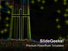 Glowing Cross Religion PowerPoint Themes And PowerPoint Slides 0211 Glowing Cross Religion PowerPoint Themes And PowerPoint Slides 0211