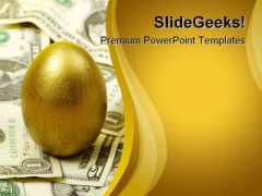 Golden Egg Money PowerPoint Template 0610 Golden Egg Money PowerPoint Template 0610