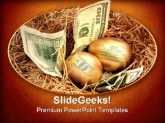 Golden Eggs Money PowerPoint Template 0510 Golden Eggs Money PowerPoint Template 0510