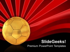 Golden Football On Red Abstract Background PowerPoint Templates Ppt Backgrounds For Slides 0713 Golden Football On Red Abstract Background PowerPoint Templates Ppt Backgrounds For Slides 0713