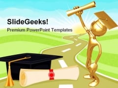 Graduate Holding Diploma Education PowerPoint Themes And PowerPoint Slides 0711 Graduate Holding Diploma Education PowerPoint Themes And PowerPoint Slides 0711