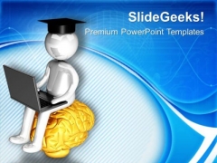 Graduate Working Online Internet Concept PowerPoint Templates Ppt Backgrounds For Slides 0713 Graduate Working Online Internet Concept PowerPoint Templates Ppt Backgrounds For Slides 0713