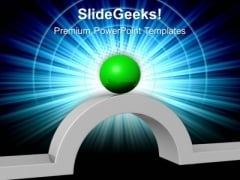 Green Ball And Bridge Leadership PowerPoint Templates And PowerPoint Themes 0612 Green Ball And Bridge Leadership PowerPoint Templates And PowerPoint Themes 0612