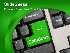 Green Solutions Key Computer PowerPoint Themes And PowerPoint Slides 0711
