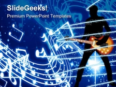 Guitar Music PowerPoint Template 0610 Guitar Music PowerPoint Template 0610