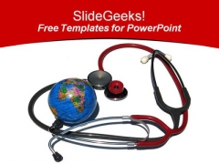 Medical Health PowerPoint Template with Globe Medical Health PowerPoint Template with Globe