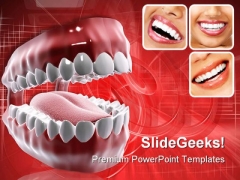 Healthy Teeth Medical PowerPoint Template 0610 Healthy Teeth Medical PowerPoint Template 0610