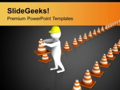 Hold The Traffic For Construction PowerPoint Templates Ppt Backgrounds For Slides 0713 Hold The Traffic For Construction PowerPoint Templates Ppt Backgrounds For Slides 0713