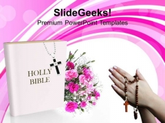 Holly Bible With Flowers Christianity PowerPoint Templates Ppt Backgrounds For Slides 1212 Holly Bible With Flowers Christianity PowerPoint Templates Ppt Backgrounds For Slides 1212