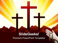 Holly Cross Religion PowerPoint Themes And PowerPoint Slides 0511