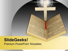 Holy Bible With Shining Cross Faith Object PowerPoint Templates Ppt Backgrounds For Slides 1212 Holy Bible With Shining Cross Faith Object PowerPoint Templates Ppt Backgrounds For Slides 1212