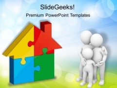 Home Puzzle Real Estate PowerPoint Templates And PowerPoint Themes 0212 Home Puzzle Real Estate PowerPoint Templates And PowerPoint Themes 0212