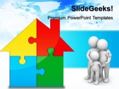 Home Puzzle Real Estate PowerPoint Templates And PowerPoint Themes 0412 Home Puzzle Real Estate PowerPoint Templates And PowerPoint Themes 0412