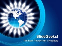 Human Figures Globe PowerPoint Templates And PowerPoint Backgrounds 0811