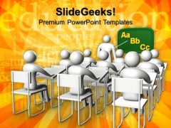 Illustration Of Classroom Education PowerPoint Templates And PowerPoint Themes 1012