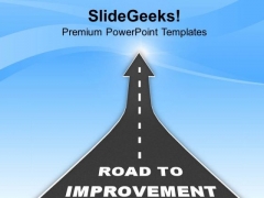 Illustration Of Road To Improvement PowerPoint Templates Ppt Backgrounds For Slides 0713
