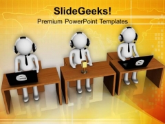 Image Of 3d Men In Call Center PowerPoint Templates Ppt Backgrounds For Slides 0713 Image Of 3d Men In Call Center PowerPoint Templates Ppt Backgrounds For Slides 0713