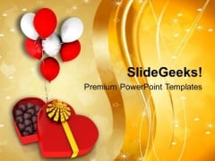Image Of Chocolate Box With Balloons PowerPoint Templates Ppt Backgrounds For Slides 0713 Image Of Chocolate Box With Balloons PowerPoint Templates Ppt Backgrounds For Slides 0713