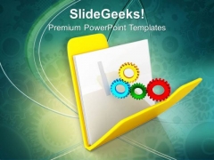 Image Of Gears In Folder PowerPoint Templates Ppt Backgrounds For Slides 0713 Image Of Gears In Folder PowerPoint Templates Ppt Backgrounds For Slides 0713