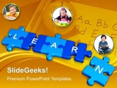 Jigsaw Puzzles With Learn Education PowerPoint Templates And PowerPoint Themes 1012 Jigsaw Puzzles With Learn Education PowerPoint Templates And PowerPoint Themes 1012