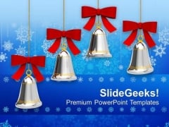 Jingle Bells On Christmas PowerPoint Template 1113