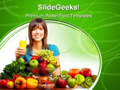 Juice Vegetables And Fruits Food PowerPoint Themes And PowerPoint Slides 0411
