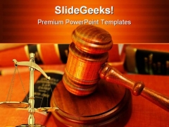 Justice Law PowerPoint Template 0610