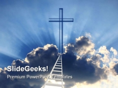 Ladder To God Religion PowerPoint Template 0610